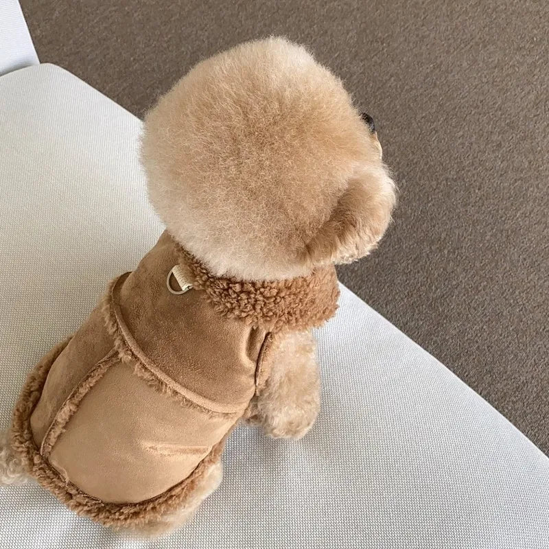 Classic Solid Dog Vests Winter Fleece Warm Pet Dog Clothes For Small Medium Dogs Jackets Puppy Clothing Yorkshire Terrier Perro